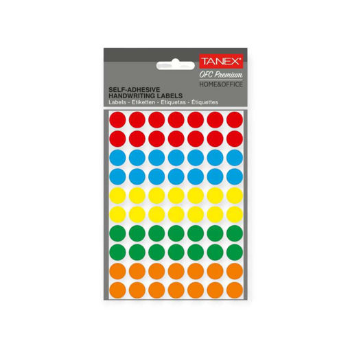 Picture of SELF-ADHESIVE LABELS CIRCLE MIX 13X13MM 5 SHEETS